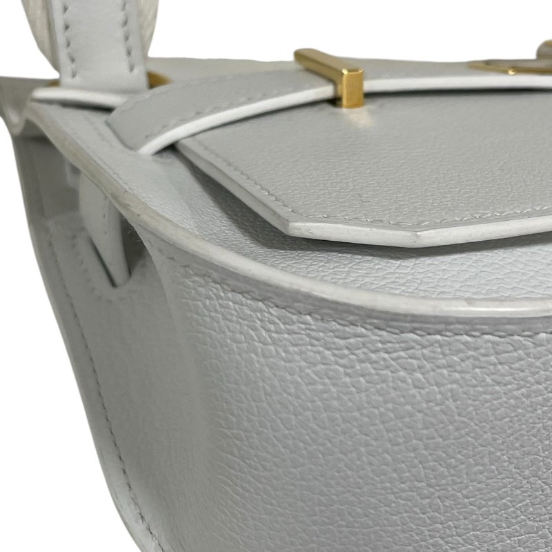 HERMES 愛馬仕 MINI JYPSIERE 迷你吉普賽 皮革 純白色 金釦-6