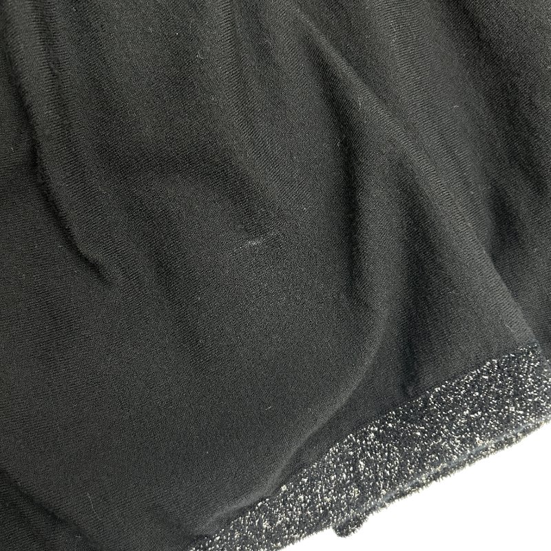 CHANEL 香奈兒 V領短袖針織洋裝 金蔥滾邊設計 羊毛材質 黑色 SIZE 34-4