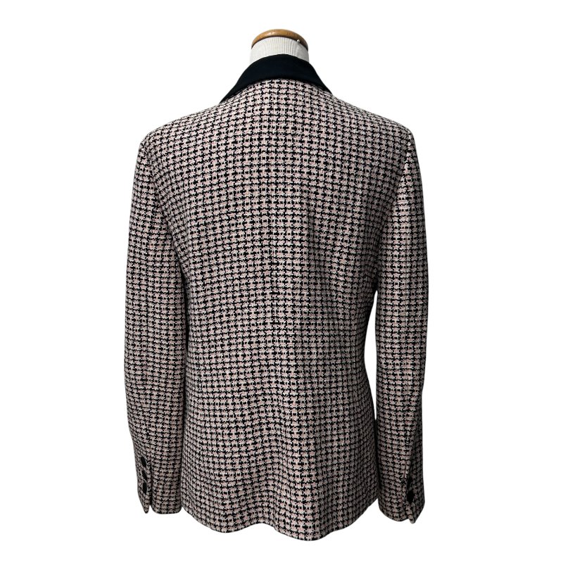 CHANEL 香奈兒 千鳥格 西裝外套 棉質 粉黑配色  SIZE 42-7