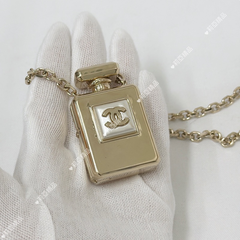 莉亞精品♡Chanel 香水瓶項鍊 #短 二手美品-2