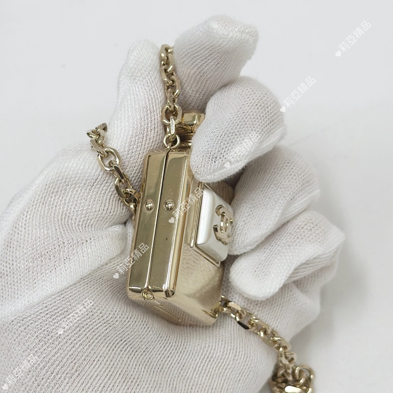 莉亞精品♡Chanel 香水瓶項鍊 #短 二手美品-6