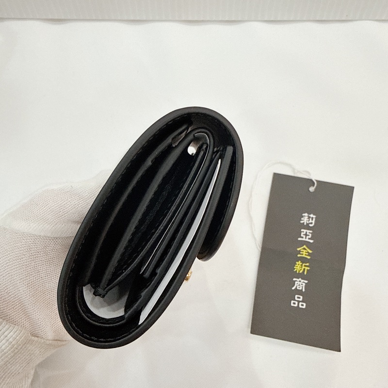 莉亞精品♡Celine 黑色三折短夾 全新-6