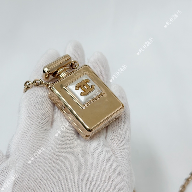 莉亞精品♡Chanel 香水瓶項鍊 #長 二手美品-2