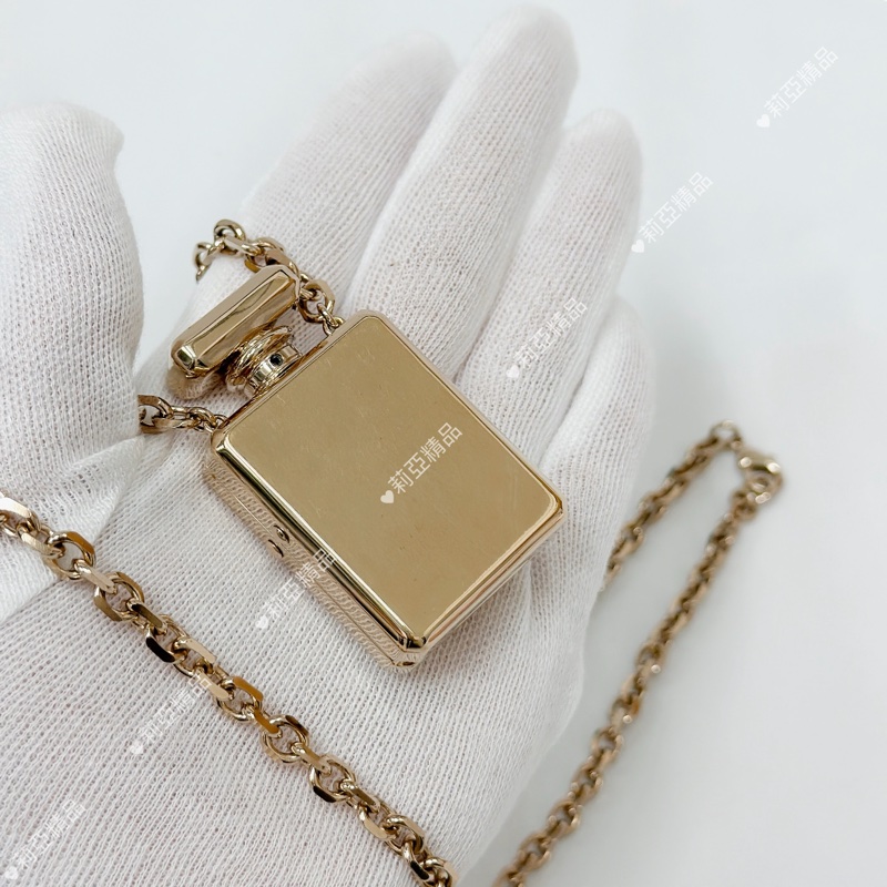 莉亞精品♡Chanel 香水瓶項鍊 #長 二手美品-3