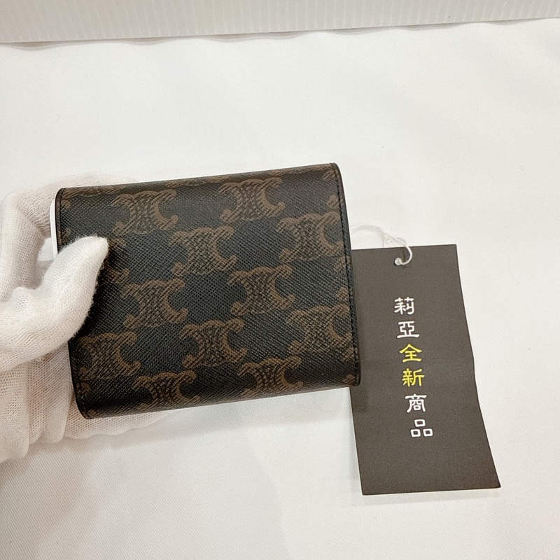 莉亞精品♡Celine 老花三折短夾 全新-2