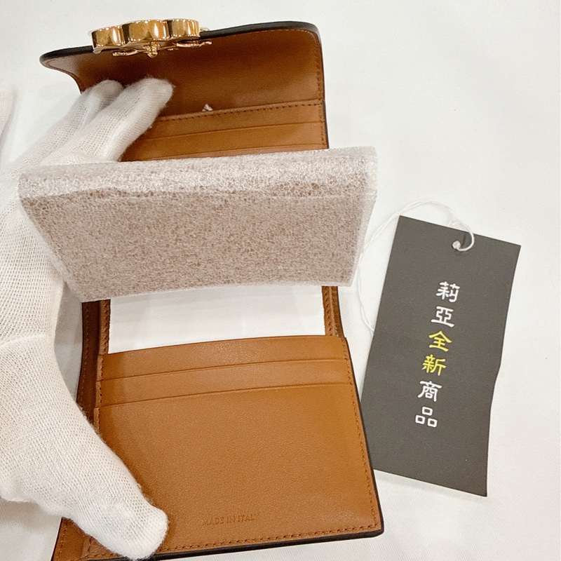 莉亞精品♡Celine 老花三折短夾 全新-7