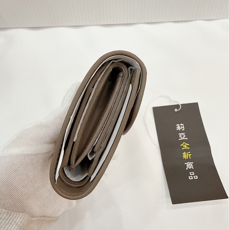 莉亞精品♡Celine 卵石灰 三折短夾 全新-6