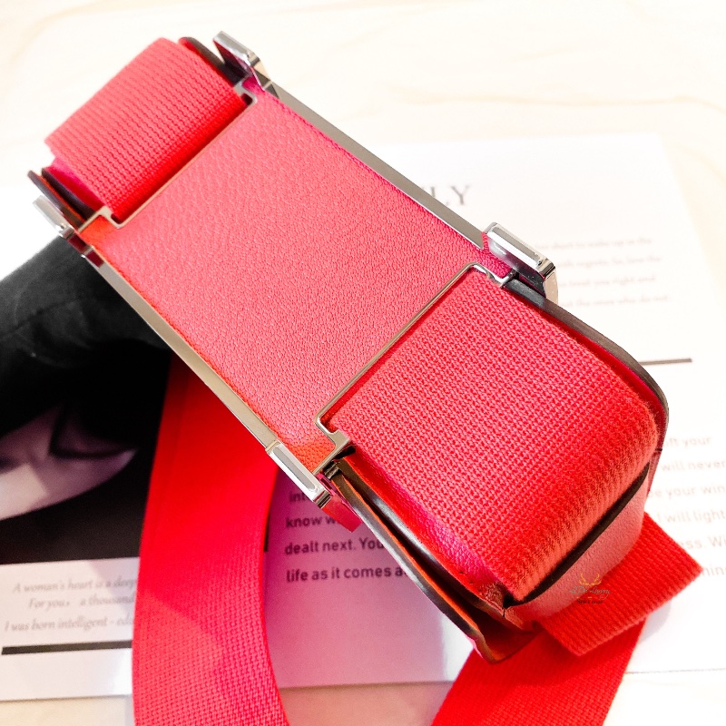 Hermes 愛馬仕 Geta 0E 德克薩斯粉 x 銀釦 木屐包 側背包 斜背包-5