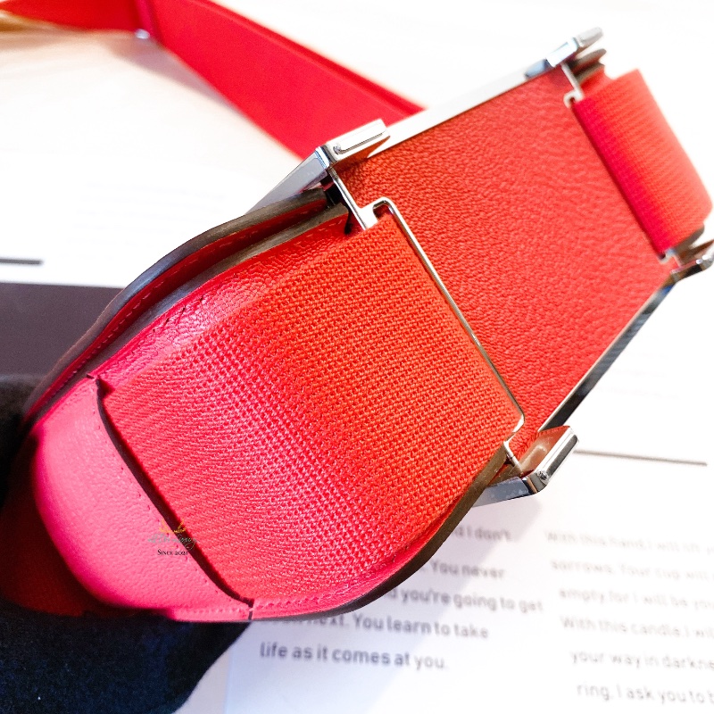 Hermes 愛馬仕 Geta 0E 德克薩斯粉 x 銀釦 木屐包 側背包 斜背包-7