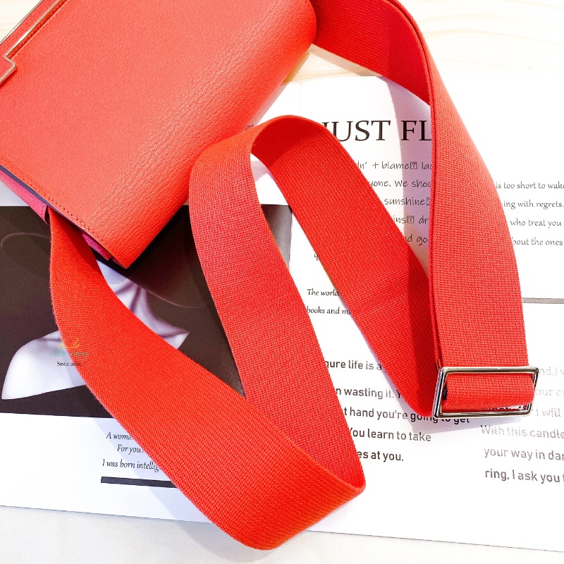 Hermes 愛馬仕 Geta 0E 德克薩斯粉 x 銀釦 木屐包 側背包 斜背包-14