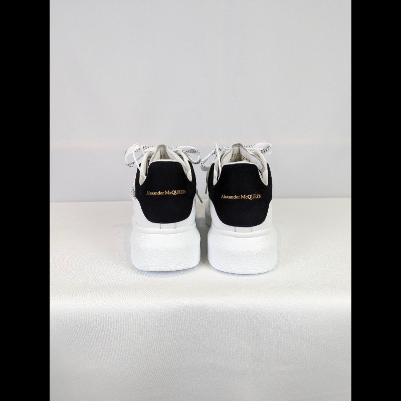 莉亞精品♡Alexander McQueen黑尾小白鞋 尺碼37.5 全新閒置-4
