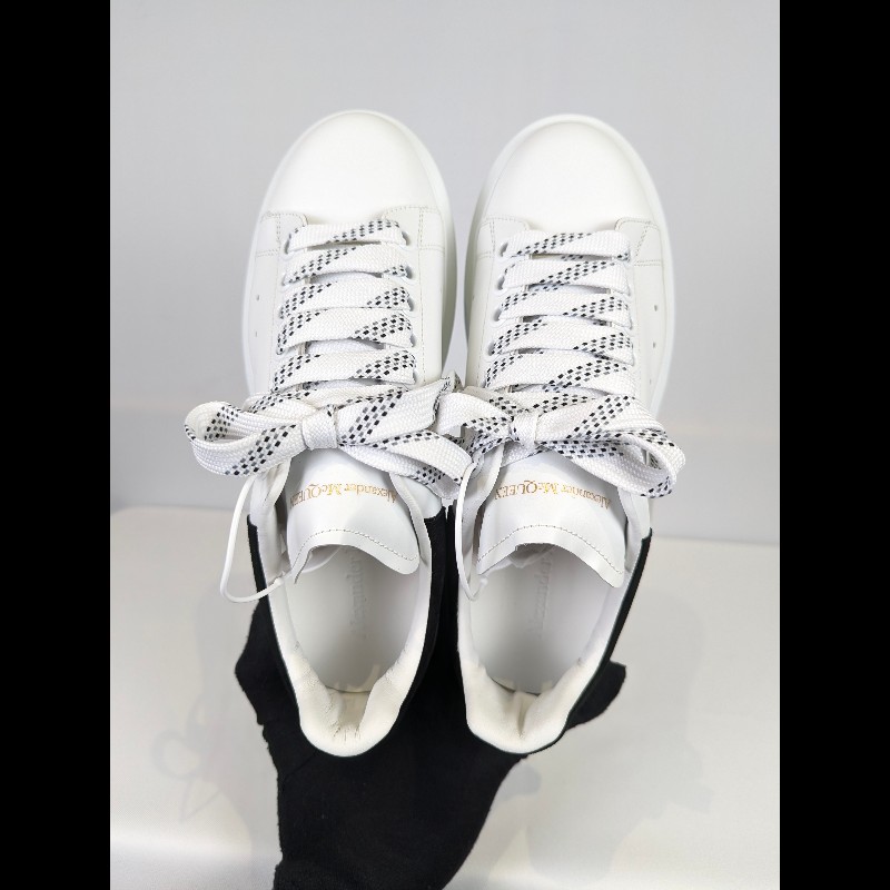 莉亞精品♡Alexander McQueen黑尾小白鞋 尺碼37.5 全新閒置-7