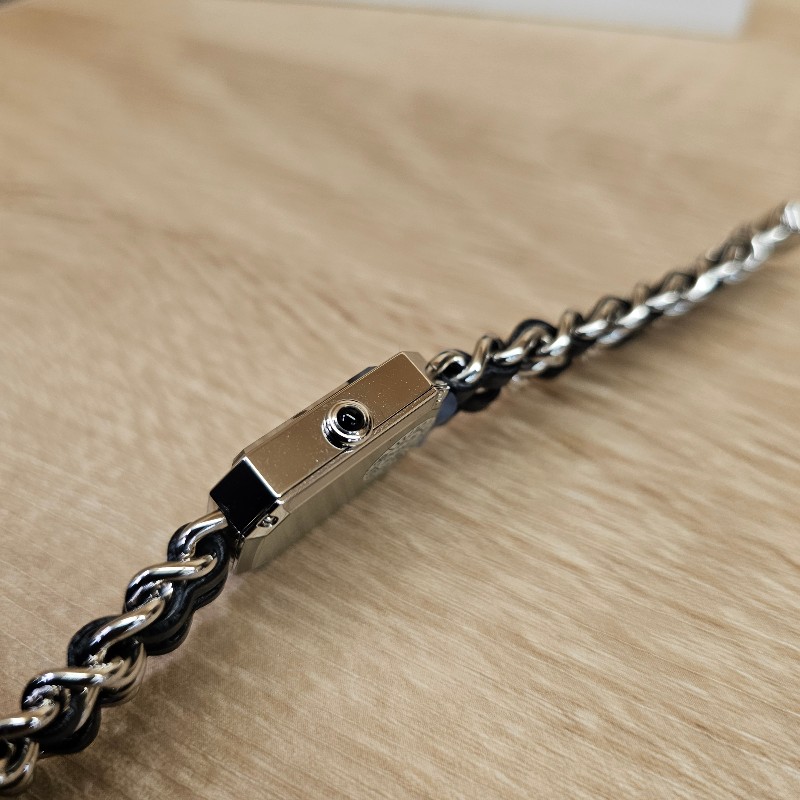 [品況超新甜價過新年🧧] Chanel 銀色皮穿鏈Premiere Iconic Chain石英腕錶-18