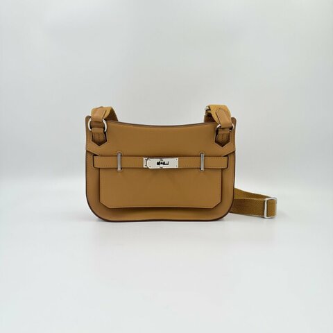 HERMES - 1S芝麻色Swift銀釦Jypsiere肩側背包╻MINI