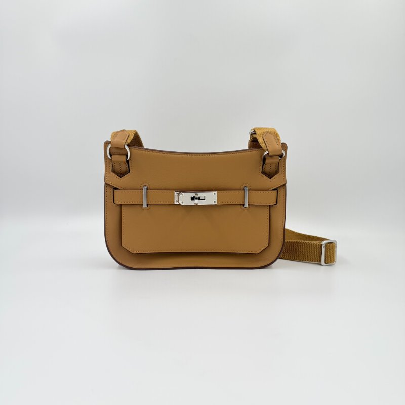 HERMES - 1S芝麻色Swift銀釦Jypsiere肩側背包╻MINI-0