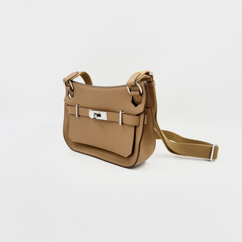 HERMES - 1S芝麻色Swift銀釦Jypsiere肩側背包╻MINI-2