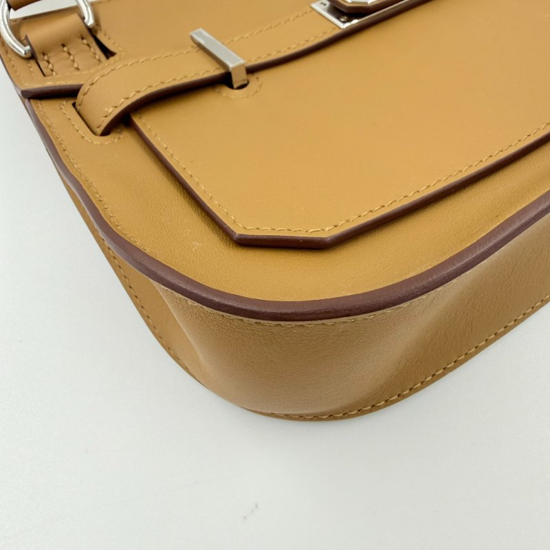 HERMES - 1S芝麻色Swift銀釦Jypsiere肩側背包╻MINI-5