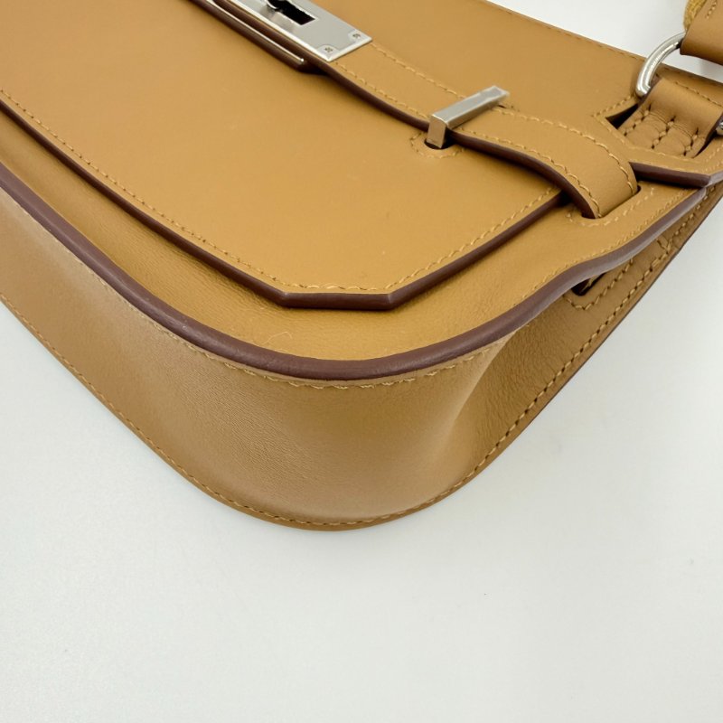 HERMES - 1S芝麻色Swift銀釦Jypsiere肩側背包╻MINI-6
