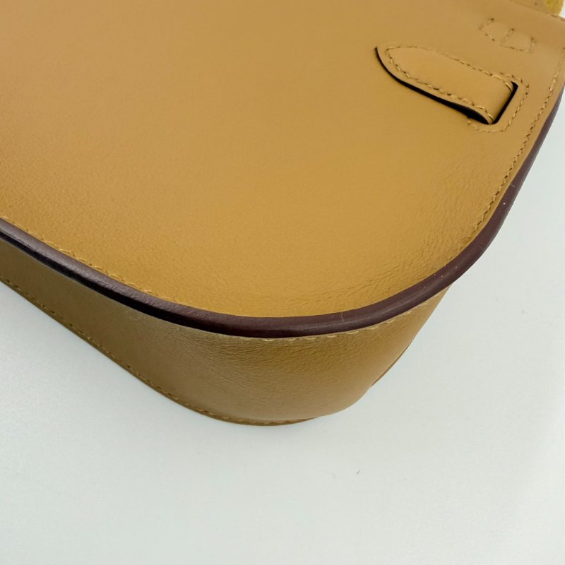 HERMES - 1S芝麻色Swift銀釦Jypsiere肩側背包╻MINI-8