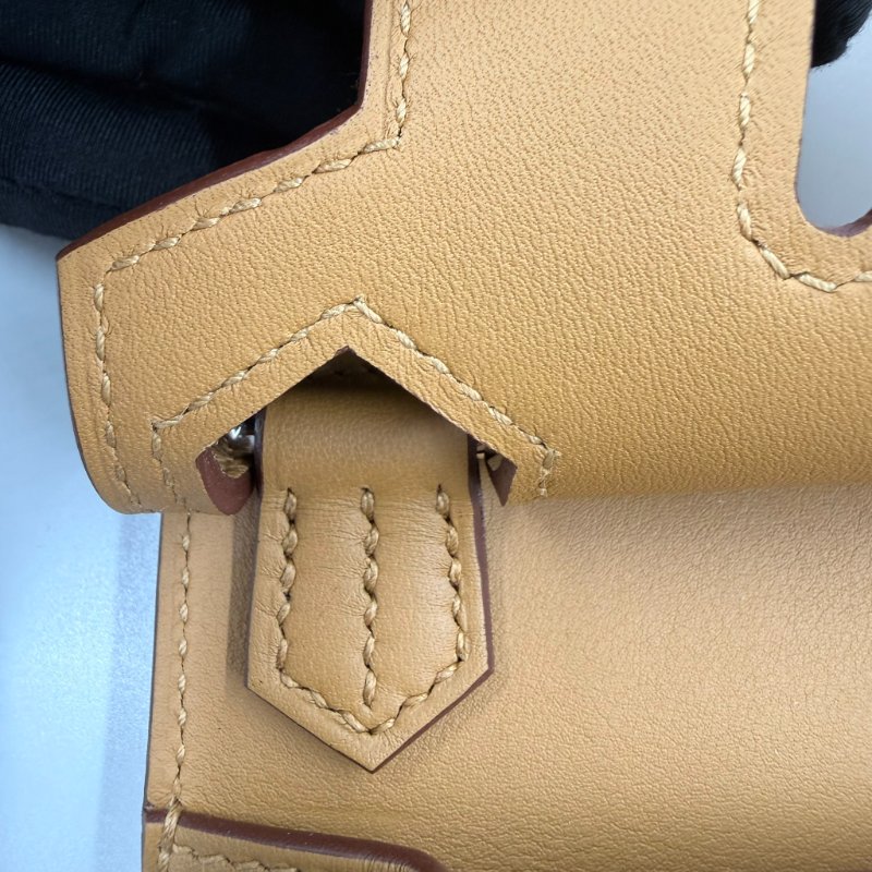 HERMES - 1S芝麻色Swift銀釦Jypsiere肩側背包╻MINI-11