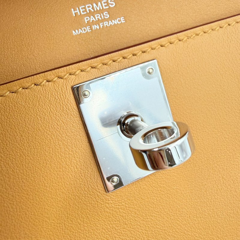 HERMES - 1S芝麻色Swift銀釦Jypsiere肩側背包╻MINI-16