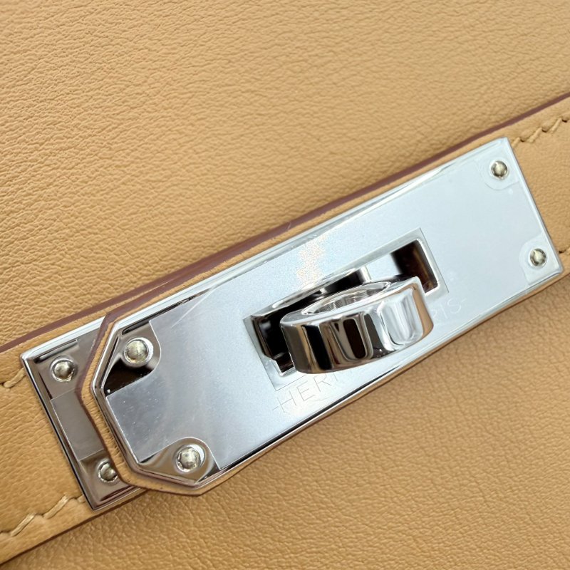 HERMES - 1S芝麻色Swift銀釦Jypsiere肩側背包╻MINI-17