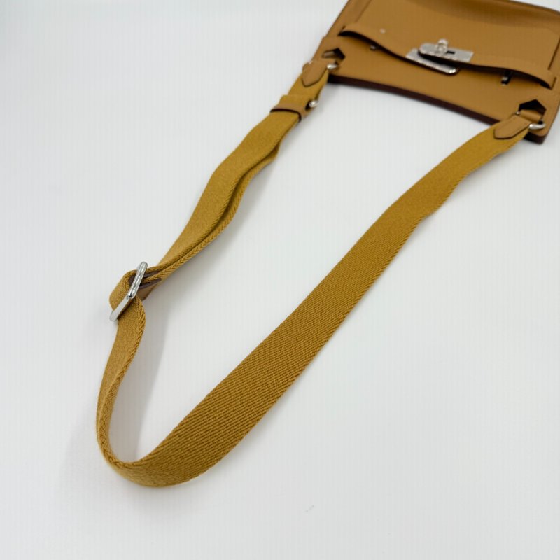 HERMES - 1S芝麻色Swift銀釦Jypsiere肩側背包╻MINI-30