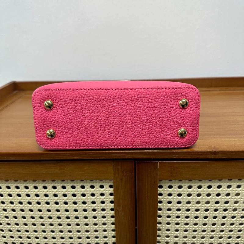 LV Capucines mini粉色限定款 彩虹陶瓷手柄21*14*8 99新配件塵袋-4