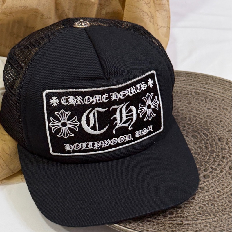 Chrome hearts Hollywood 卡車司機帽黑色-0