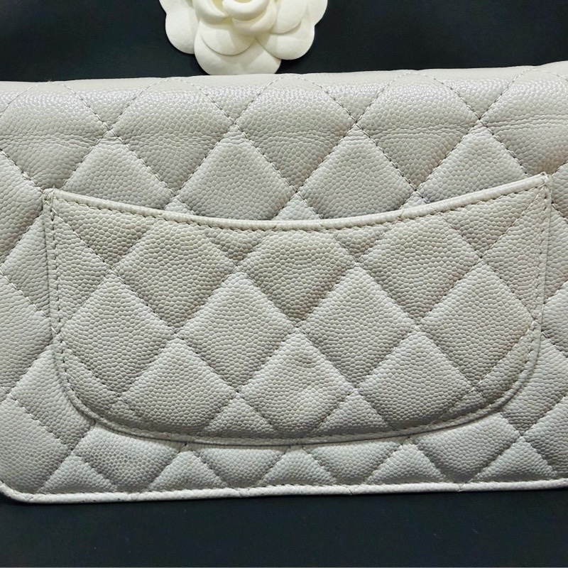 Chanel woc 灰色 淡金扣 晶片款 超級大全配👍-6