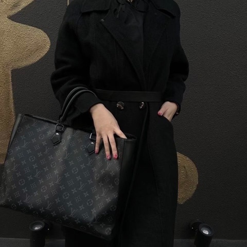 LV GrandSac黑武士手提公事包芯片款 41*34*14 99新配件盒子 子袋 塵袋 行李牌