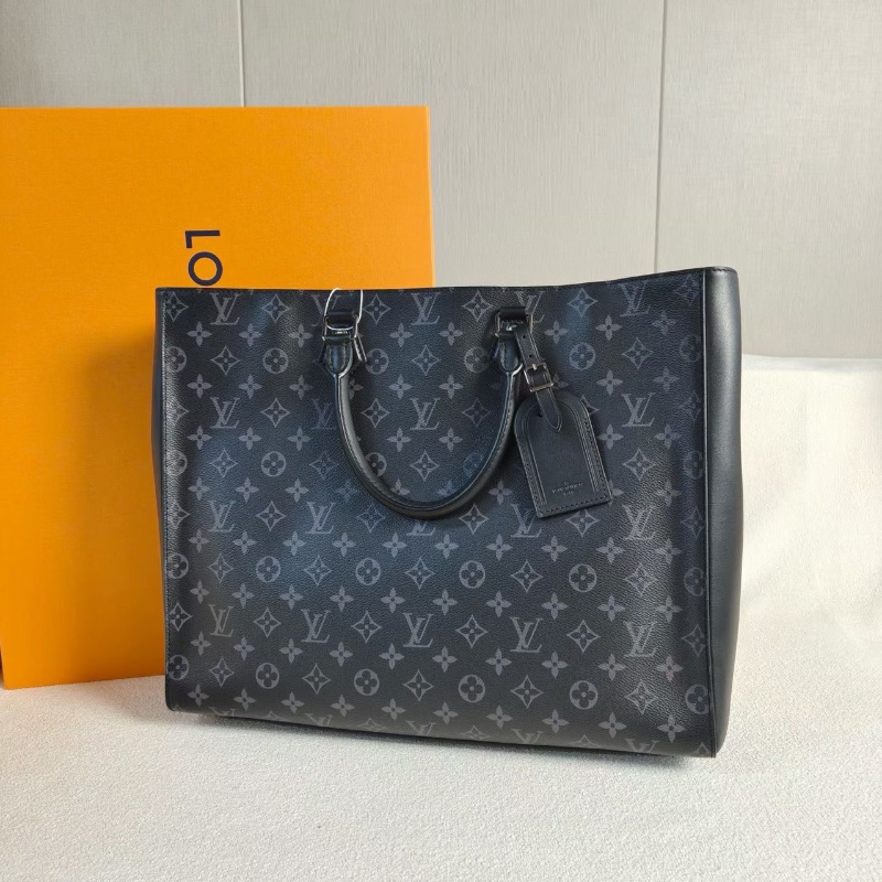 LV GrandSac黑武士手提公事包芯片款 41*34*14 99新配件盒子 子袋 塵袋 行李牌-3