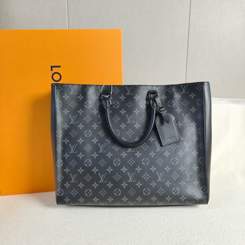 LV GrandSac黑武士手提公事包芯片款 41*34*14 99新配件盒子 子袋 塵袋 行李牌-6