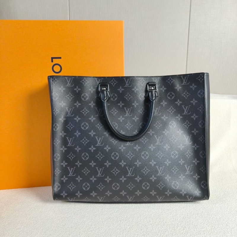 LV GrandSac黑武士手提公事包芯片款 41*34*14 99新配件盒子 子袋 塵袋 行李牌-7