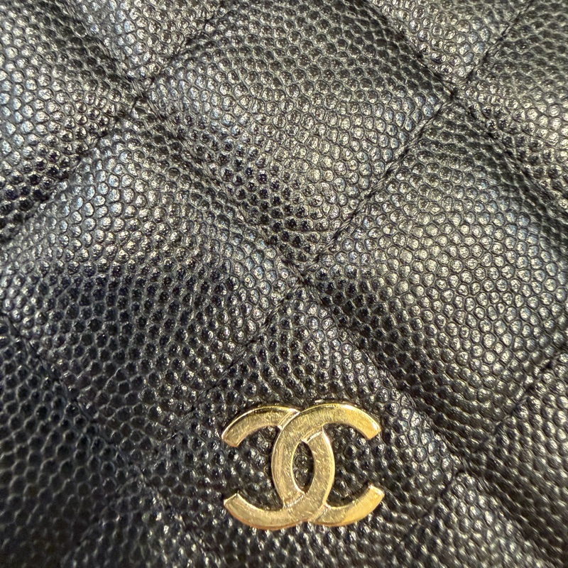 Chanel 對開荔枝皮短夾-2