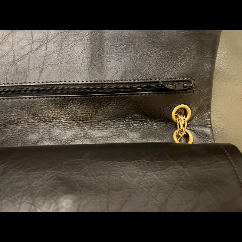 歡迎砍價CHANEL 香奈兒2.55 口蓋包 晶片款 大號28cm 黑金扣-17