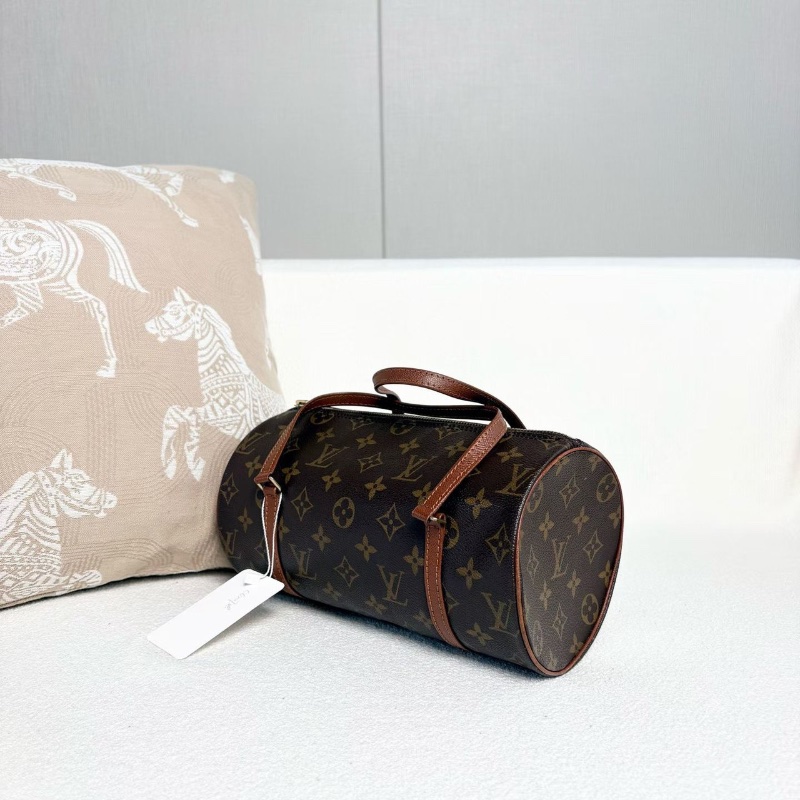 LV老花中古巴比龍圓筒包26*13*13 98新配件塵袋-3