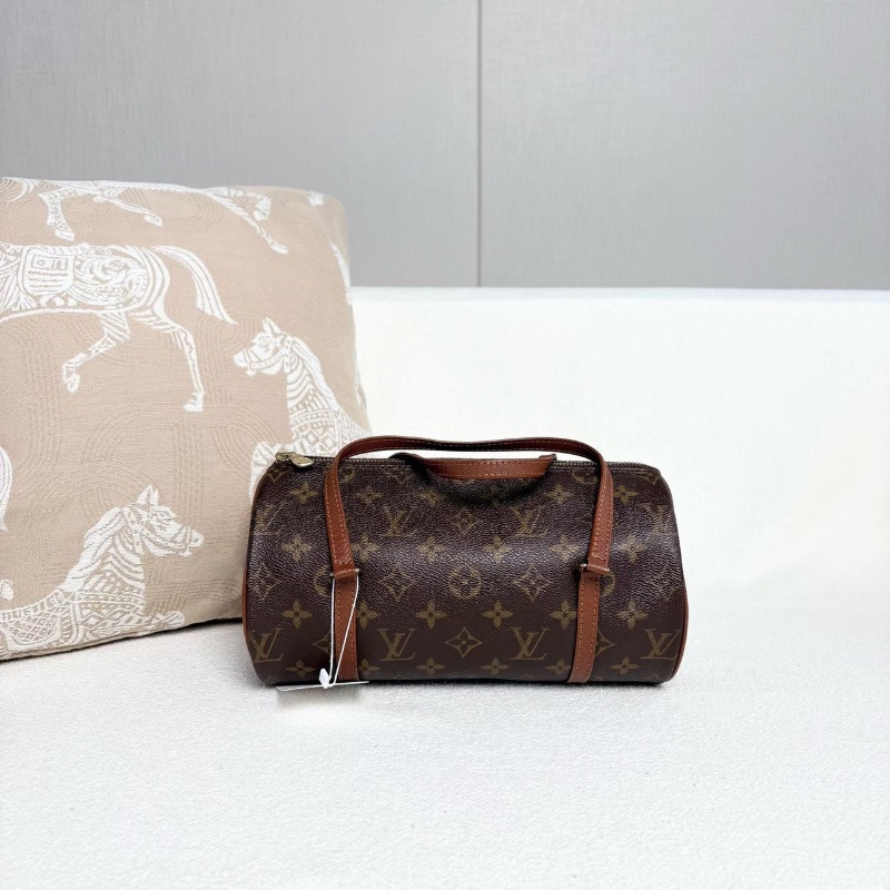 LV老花中古巴比龍圓筒包26*13*13 98新配件塵袋-5