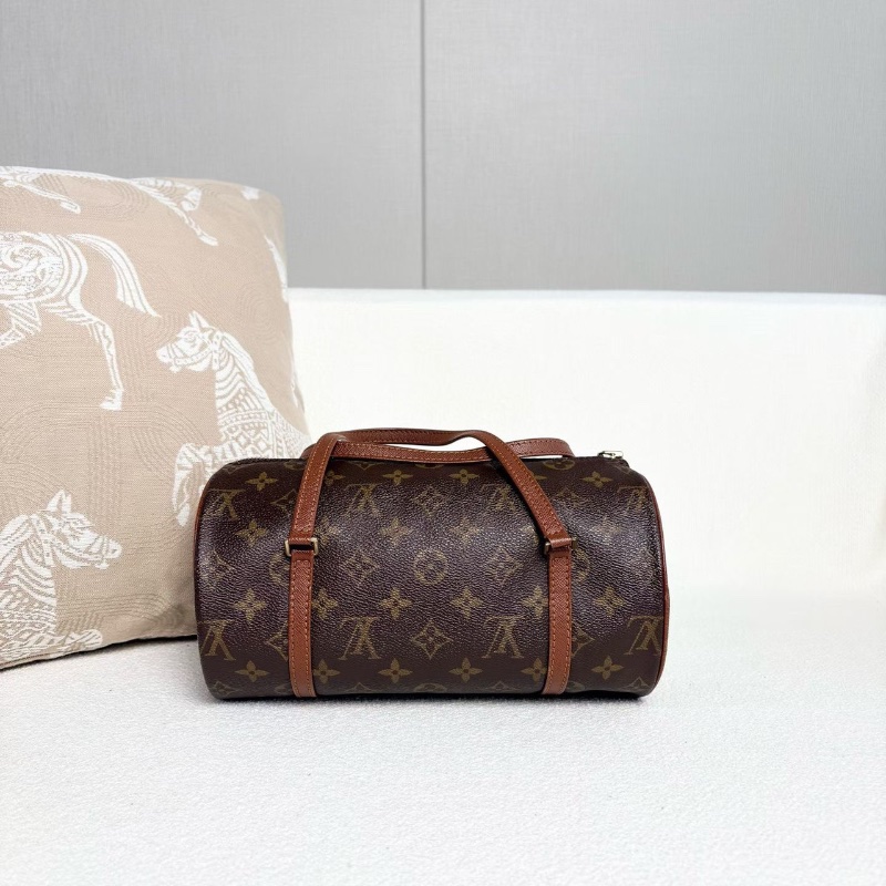 LV老花中古巴比龍圓筒包26*13*13 98新配件塵袋-6