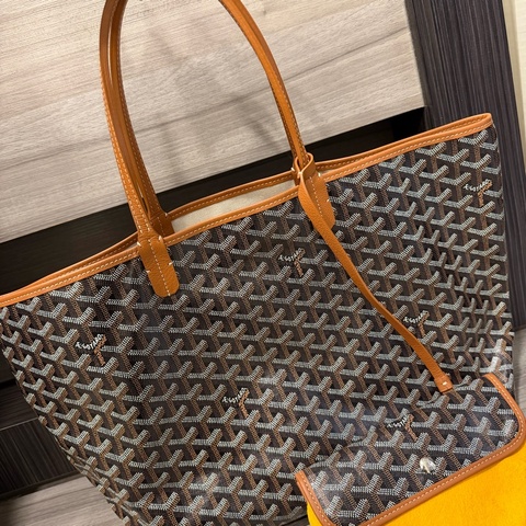 Goyard tote黑棕PM
