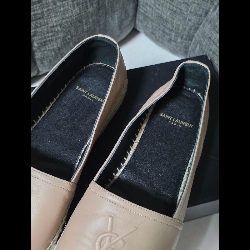 Saint Laurent YSL 奶茶色草編鞋 38-3