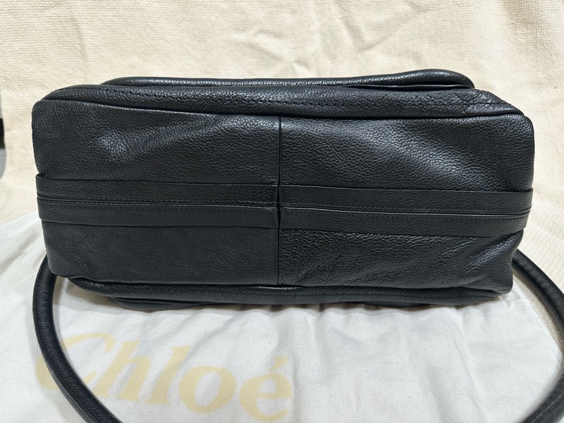 Chloé Paraty中號牛皮手提 肩背包-黑色-6