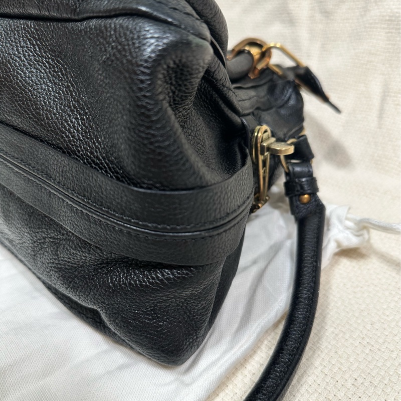 Chloé Paraty中號牛皮手提 肩背包-黑色-12