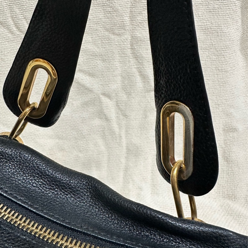 Chloé Paraty中號牛皮手提 肩背包-黑色-22