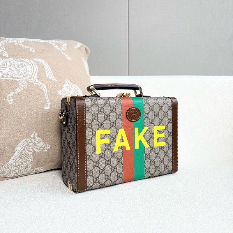 Gucci老花印花手提箱27*19.5*10 99新配件肩帶購證塵袋-3