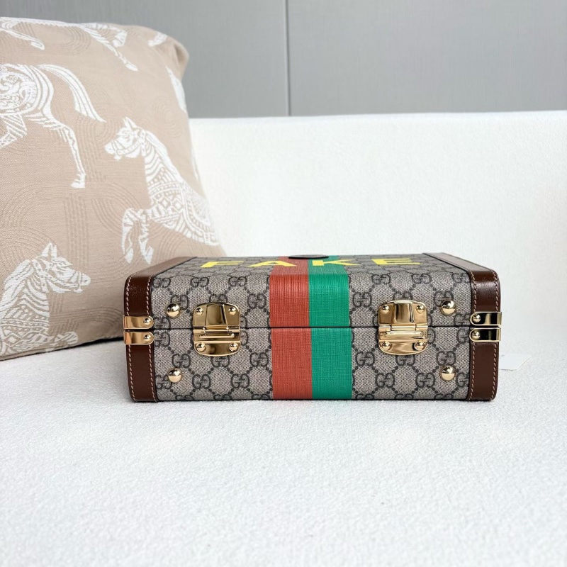 Gucci老花印花手提箱27*19.5*10 99新配件肩帶購證塵袋-4