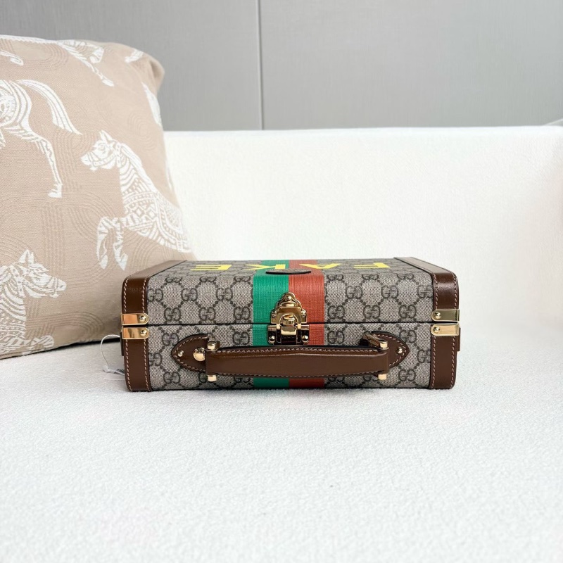 Gucci老花印花手提箱27*19.5*10 99新配件肩帶購證塵袋-7