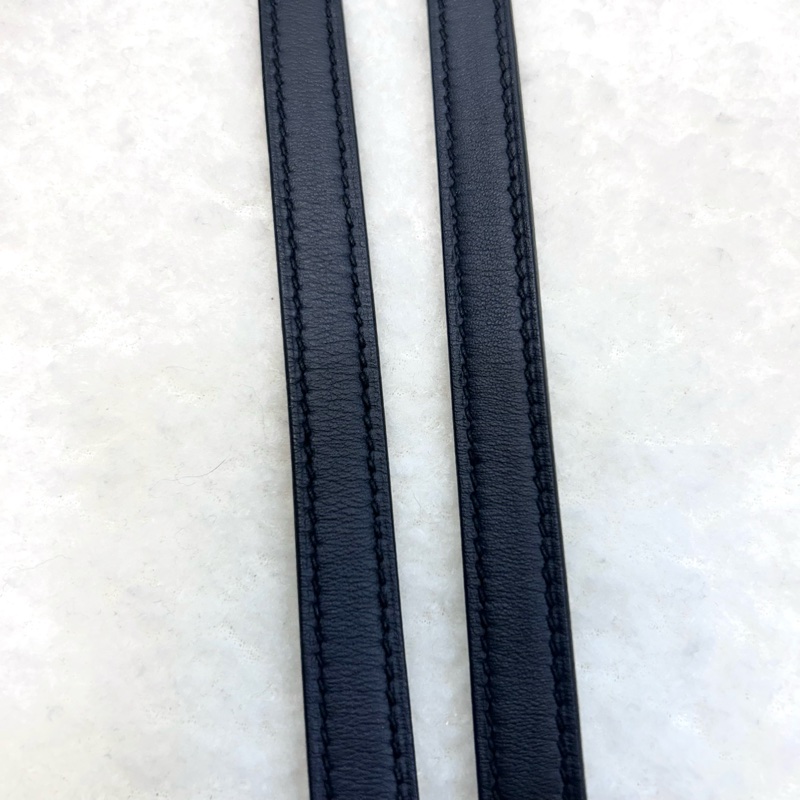 愛馬仕保齡球包27HERMES靛藍色Swift皮銀釦保齡球包 BOLIDE 27 76 BLUE INDIGO-8