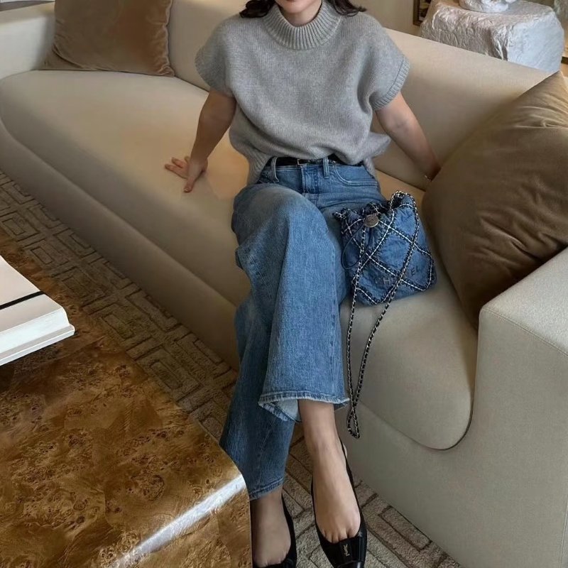 CHANEL - 藍色牛仔丹寧菱格銀釦22bag ╻MINI-1