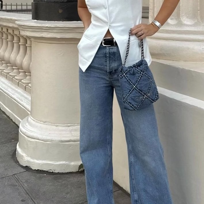 CHANEL - 藍色牛仔丹寧菱格銀釦22bag ╻MINI-3